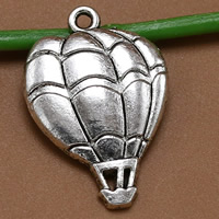 Vehicle Shaped Zinc Alloy Pendants Hot Balloon antique silver color plated lead & cadmium free Approx 1.5mm Sold By Bag