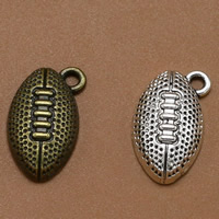 Zinc Alloy Pendants Rugby Ball plated lead & cadmium free Approx 1.5mm Sold By Bag