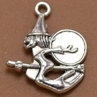 Character Zinc Alloy Pendants Sorcerer antique silver color plated lead & cadmium free Approx 1.5mm Sold By Bag