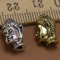 Buddhistiske perler, Zinc Alloy, Buddha, forgyldt, buddhistiske smykker, flere farver til valg, bly & cadmium fri, 13x9mm, Hole:Ca. 1.5mm, 100pc'er/Bag, Solgt af Bag