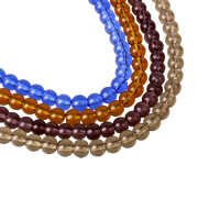 Runde Crystal Beads, Krystal, flere farver til valg, 6mm, Hole:Ca. 1mm, Længde Ca. 10.5 inch, 10Strands/Bag, Ca. 55pc'er/Strand, Solgt af Bag