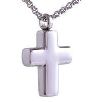 316L Stainless Steel Cinerary Casket Pendant Cross original color Approx 4mm Sold By PC