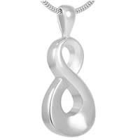 316L Stainless Steel Cinerary Casket Pendant Infinity original color Approx 4mm Sold By PC