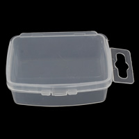 Jewelry Beads Container, Plastic, Rectangle, 56x40x20mm, Sold By PC