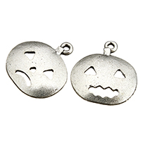 Fashion Halloween Pendant Zinc Alloy Pumpkin antique silver color plated Halloween Jewelry Gift nickel lead & cadmium free Approx 2mm Sold By Lot