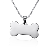 Stainless Steel Pendants, Dog Bone, Unisex & different size for choice, original color, Hole:Approx 3x5mm, Sold By PC