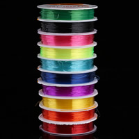 Crystal tema, su plastikinė ritė, elastinga & skirtingo dydžio pasirinkimo, mišrios spalvos, 10Ritės/Krepšys, Pardavė Krepšys