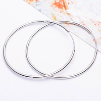 Brass Hoop Earring platinum color plated lead & cadmium free Sold By Pair