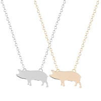Unisex Necklace Zinc Alloy with iron chain Pig plated oval chain lead & cadmium free 45cm Sold Per Approx 17.5 Inch Strand