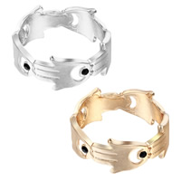 Zinc Alloy Tail Finger Ring Hamsa plated for woman & with rhinestone lead & cadmium free 15-16mm US Ring Sold By PC