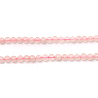 Natürliche Rosenquarz Perlen, rund, verschiedene Größen vorhanden, Bohrung:ca. 0.1-1mm, Länge ca. 14 ZollInch, verkauft von Menge