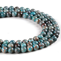 Natürliche Streifen Achat Perlen, rund, verschiedene Größen vorhanden, blau, Bohrung:ca. 1mm, verkauft per ca. 15.5 ZollInch Strang
