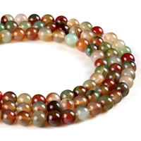 Malakit perler, Malachite Agate, Runde, naturlig, forskellig størrelse for valg, Hole:Ca. 1mm, Solgt Per Ca. 15.5 inch Strand