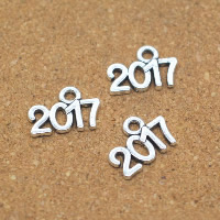 Zinc Alloy Alphabet and number Pendants antique silver color plated nickel lead & cadmium free Approx 1.5mm Sold By Lot