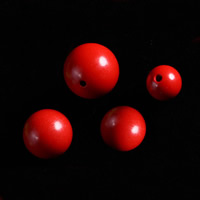 Zinnoberrot Perlen, Cinnabaris, rund, verschiedene Größen vorhanden, Bohrung:ca. 1-2mm, 60PCs/Tasche, verkauft von Tasche