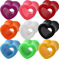 Fashion Piercing Tunnel Acrylic Heart & for woman Sold By Lot