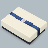 Karton Nakit Box Set, prst prsten & ogrlica, s Satin vrpce, Pravokut, 93x70x28mm, 10računala/Lot, Prodano By Lot