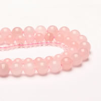 Naturlige rosenkvarts perler, Rose Quartz, Runde, forskellig størrelse for valg, Hole:Ca. 1mm, Solgt Per Ca. 15 inch Strand