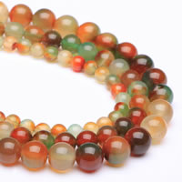 Two Tone Agate Beads Round Approx 1mm Sold Per Approx 15 Inch Strand