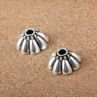 Zinc Alloy Bead Cap Flower antique silver color plated nickel lead & cadmium free 15mm Approx 3.5mm Sold By Lot