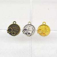 Zinc Alloy Flat Round Pendants plated nickel lead & cadmium free Approx 1.5mm Sold By Lot