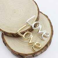 Mobile Phone DIY Decoration Zinc Alloy word love plated lead & cadmium free Sold By Bag