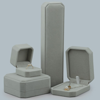 Velvet Jewelry Set Box Velveteen Octagon Sold By PC