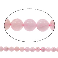 Natürliche Rosenquarz Perlen, rund, verschiedene Größen vorhanden, Bohrung:ca. 1mm, verkauft per ca. 15 ZollInch Strang