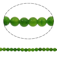 Perline di quarzo naturale, quarzo verde, Cerchio, 4mm, Foro:Appross. 1mm, Appross. 100PC/filo, Venduto per Appross. 16 pollice filo