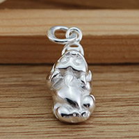Buddhist Jewelry Pendant Brass Fabulous Wild Beast real silver plated lead & cadmium free Approx 2.5-3mm Sold By PC