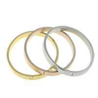 Stainless Steel Bangle plated for woman 6mm Inner Approx Sold By PC