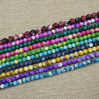Perles en verre de mode, Rond, normes différentes pour le choix, plus de couleurs à choisir, Longueur:Environ 15 pouce, Environ 3Strandstoron/sac, Vendu par sac