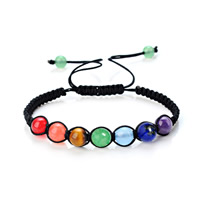 Gemstone Woven Ball Bracelets with Nylon Cord Unisex & adjustable nickel lead & cadmium free Sold Per Approx 12 Inch Strand