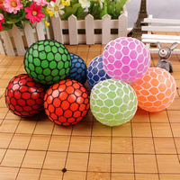 silicona Expresión de estrés relajante bola, con cordón de nylon, Esférico, más colores para la opción, 60-65mm, Vendido por UD