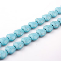 Turquoise Beads Heart green Length Approx 15.5 Inch Approx Sold By Bag