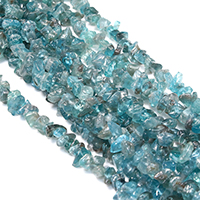quarzo naturale perla, blu chiaro, 6-12x4-7x3-6mm, Foro:Appross. 1mm, Appross. 94PC/filo, Venduto per Appross. 16 pollice filo