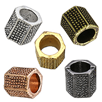 Zinc Alloy European Beads Column plated without troll nickel lead & cadmium free Approx 5mm Sold By Lot
