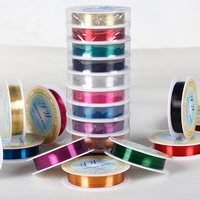 Brass Wire with plastic spool plated mixed colors lead & cadmium free  Sold By Lot