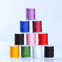 Cuerda de Nylon, cordón de nylon, con carrete de plástico, diferentes materiales para la opción & diverso tamaño para la opción, color mixto, 10PCs/Grupo, aproximado 10m/UD, Vendido por Grupo