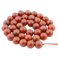 الأحمر جاسبر خرزة, جولة, طبيعي, حجم مختلفة للاختيار, حفرة:تقريبا 1mm, تباع لكل تقريبا 15 بوصة حبلا