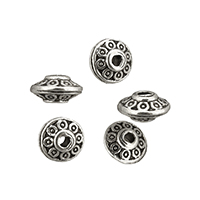 Zinc Alloy Jewelry Beads antique silver color plated nickel lead & cadmium free Approx 1.2mm Sold By Lot