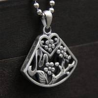 Thailand Sterling Silver Pendants Triangle hollow Approx Sold By PC