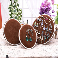 Velvet Earring Display, Velveteen, with Plastic Pearl, different size for choice, more colors for choice, nickel, lead & cadmium free, Sold By PC