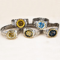 Guccamel® mannen sieraden horloge, Zinc Alloy, met Glas, plated, voor de mens, meer kleuren voor de keuze, nikkel, lood en cadmium vrij, 40x11mm, Lengte Ca 7 inch, Verkocht door PC