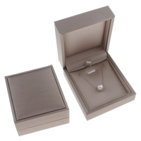 boîtes à collier en carton, avec Éponge, rectangle, gris, 74x85x39mm, Vendu par PC