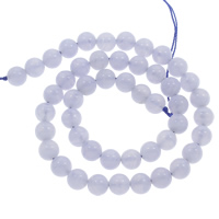 Natürliche violette Achat Perlen, Violetter Achat, rund, verschiedene Größen vorhanden, Bohrung:ca. 1mm, verkauft per ca. 15 ZollInch Strang