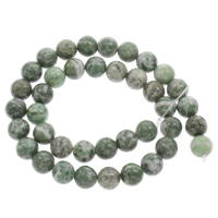 Qinghai Jade Perle, rund, verschiedene Größen vorhanden, Bohrung:ca. 1mm, verkauft per ca. 15 ZollInch Strang