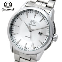 Guccamel® Men Jewelry Watch Zinc Alloy with Glass platinum color plated for man nickel lead & cadmium free Length Approx 9 Inch Sold By PC