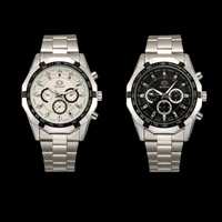 Guccamel® mannen sieraden horloge, Zinc Alloy, met Glas, platinum plated, voor de mens, meer kleuren voor de keuze, nikkel, lood en cadmium vrij, 46x13mm, Lengte Ca 7 inch, Verkocht door PC