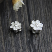925 Sterling Silver perle, Cvijet, različite veličine za izbor, Rupa:Približno 1mm, 10računala/Lot, Prodano By Lot